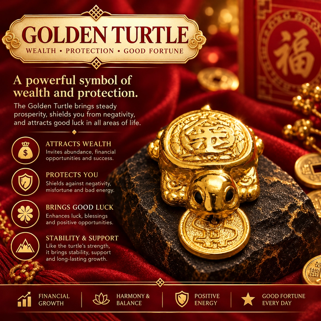 MONEY BITING TURTLE LUCKY CHARM